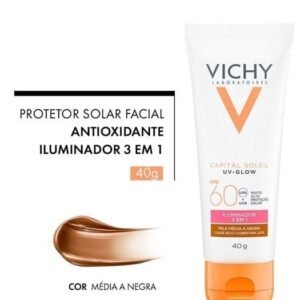 Protetor Solar Facial UV-Glow FPS60 Com Cor 40g - Imagem 2